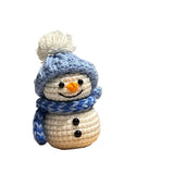 DIY Crochet Snowman Doll Kit — Handmade Gift & Knitting Materials Pack (Keychain)