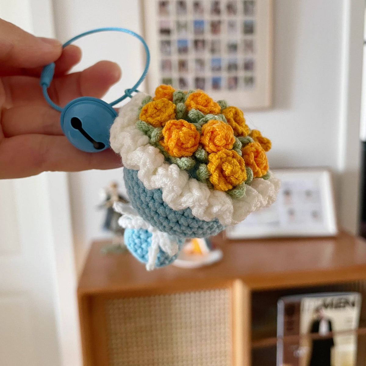 various colorful crocheted ice cream cones