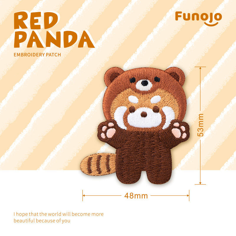 Adorable Red Panda Embroidery Patch