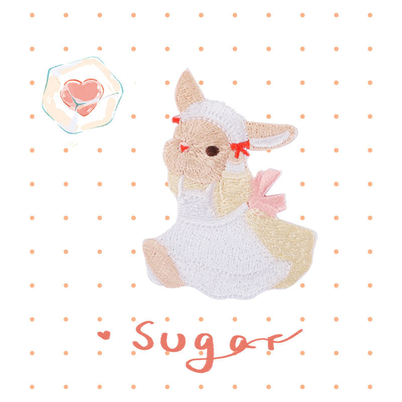 Soft and Cute Rabbit Embroidery Patch