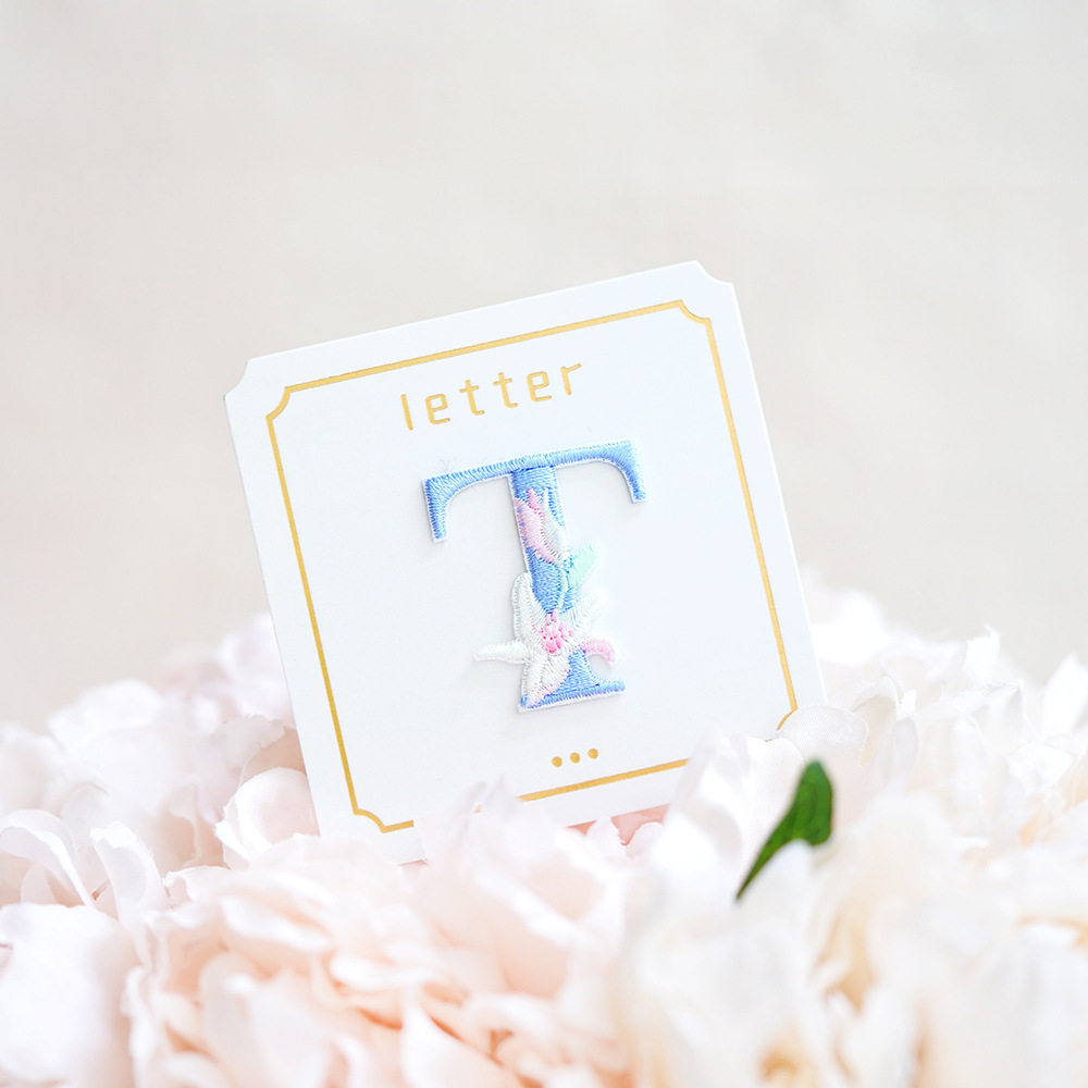 Exquisite Floral English Letter Embroidery Patches