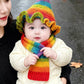 Snowflake Hand-knitted 8-strand variegated yarn DIY handmade elf hat crochet autumn and winter hand-knitted scarf