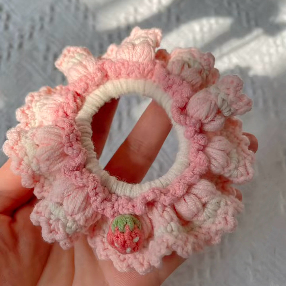 DIY Craft Kit for Hand-knitted Hair Accessories: Wisteria and Crape Myrtle Hair Ties