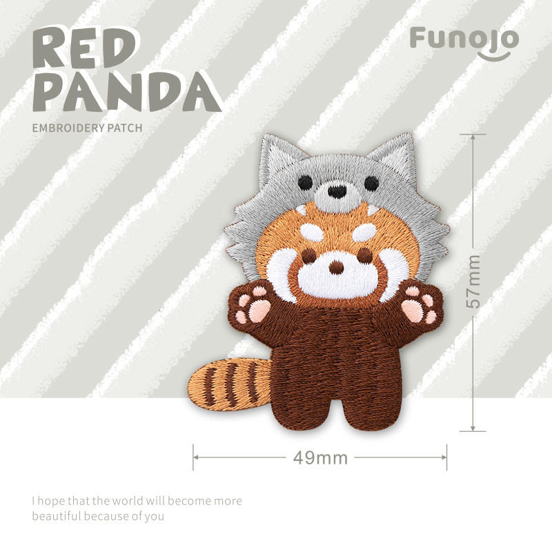 Adorable Red Panda Embroidery Patch