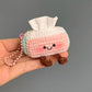 Croissant Birthday Cake Pendant Keychain DIY Yarn Crochet Kit for Friends and Best Friend Handmade Gifts