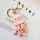Finished Hand-Knitted Accessories: Keychains, Bag Charms, and Mobile Phone Pendants
