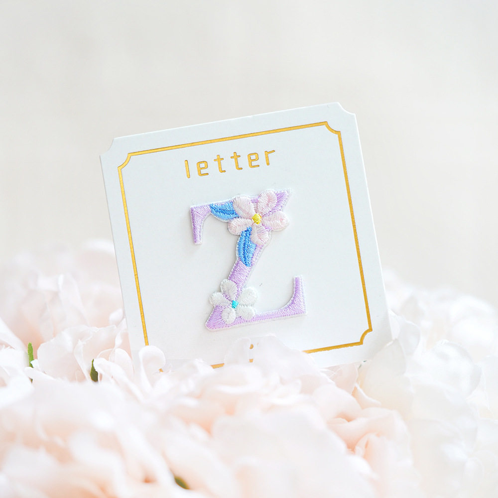 Exquisite Floral English Letter Embroidery Patches