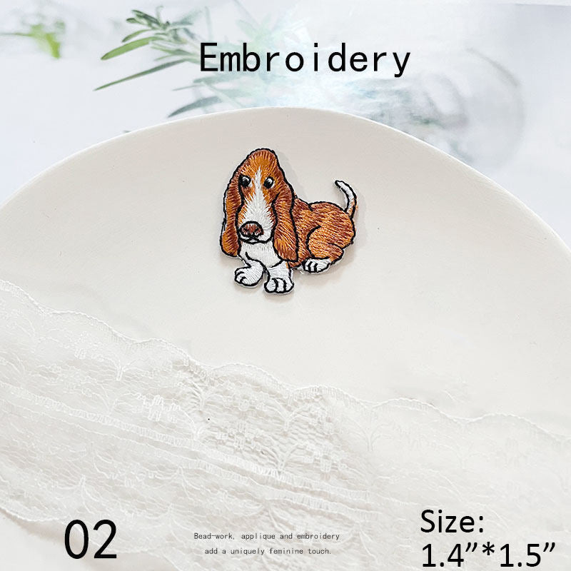 Cute Little Puppy Iron-on Patch — Animal Embroidery Appliqué