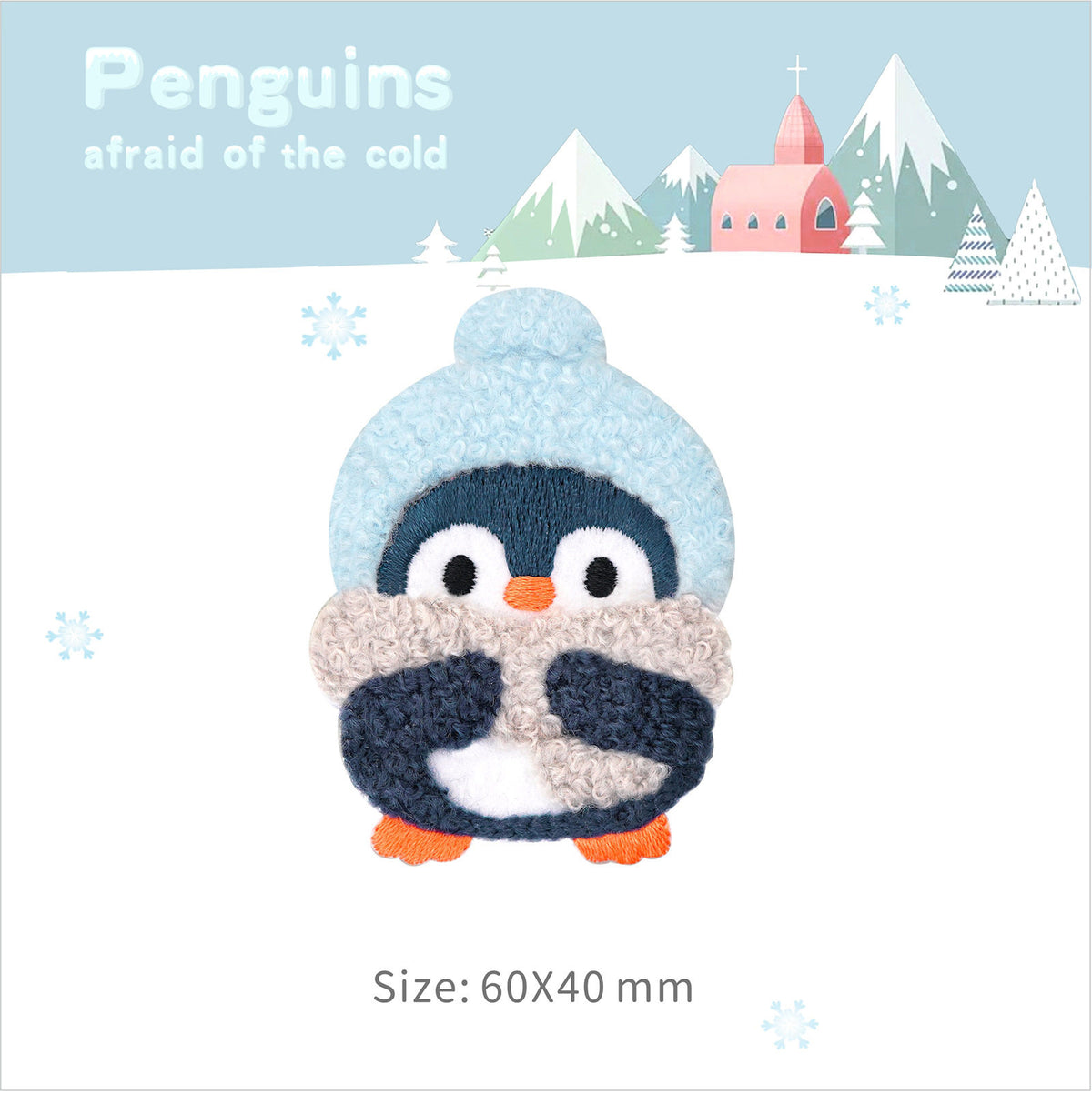 Plush Penguin Embroidery Patch