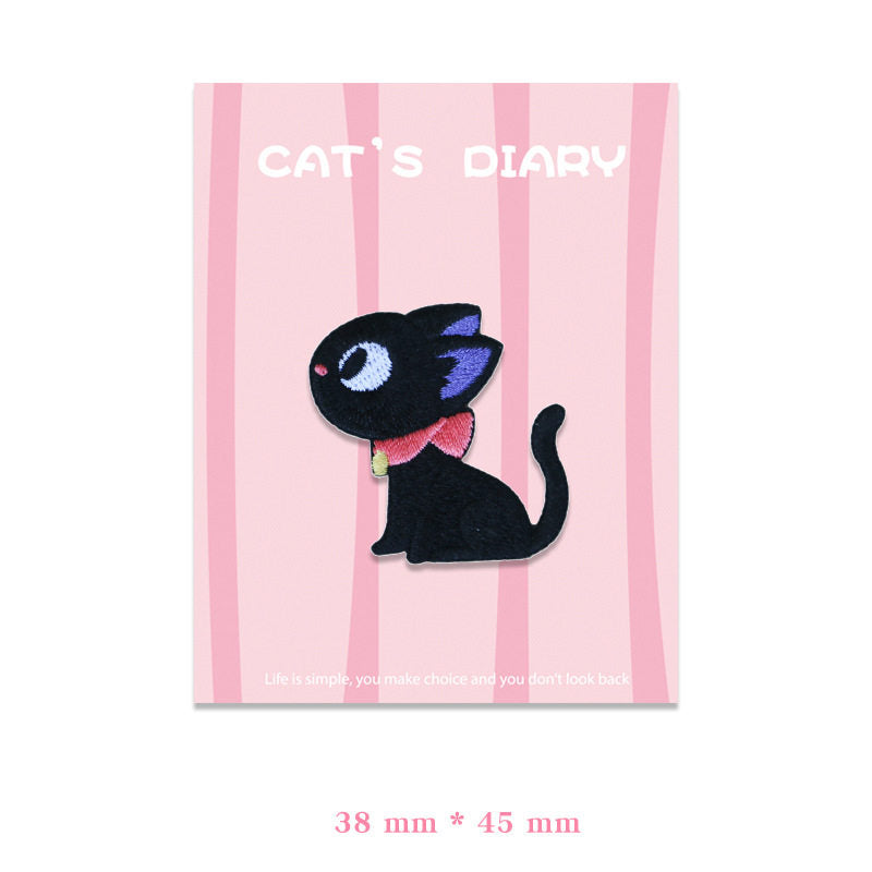 Black Cat Embroidery Patch