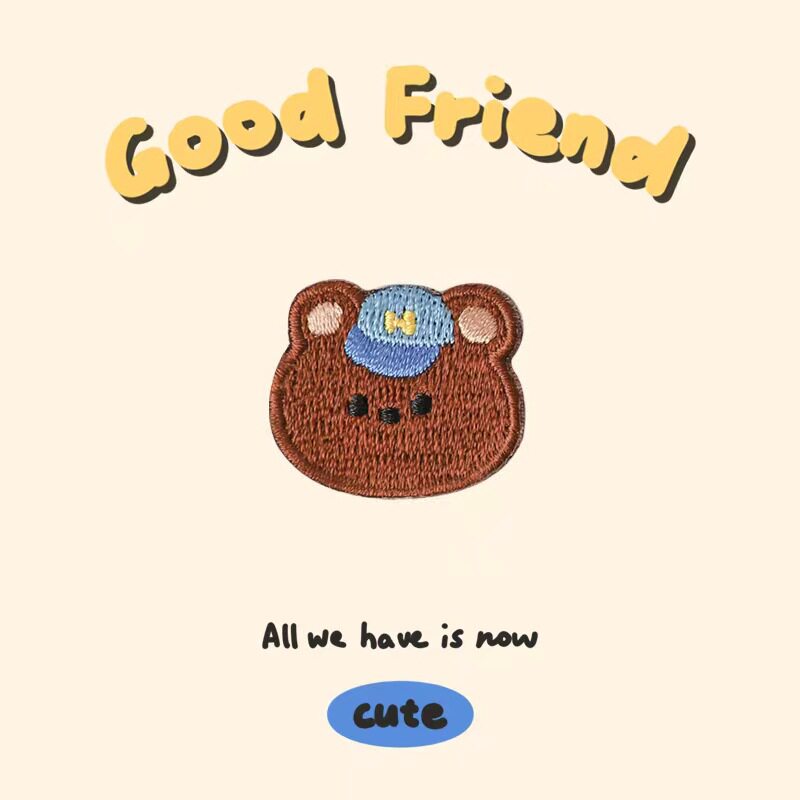 Cartoon Bear Embroidery Patch
