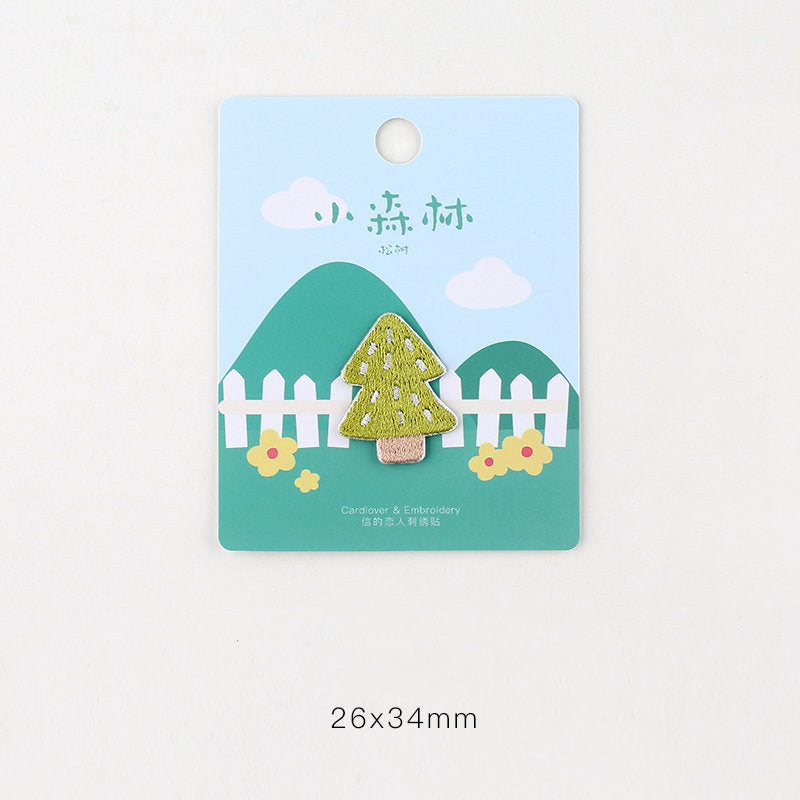 Cartoon Log Cabin Embroidery Patch