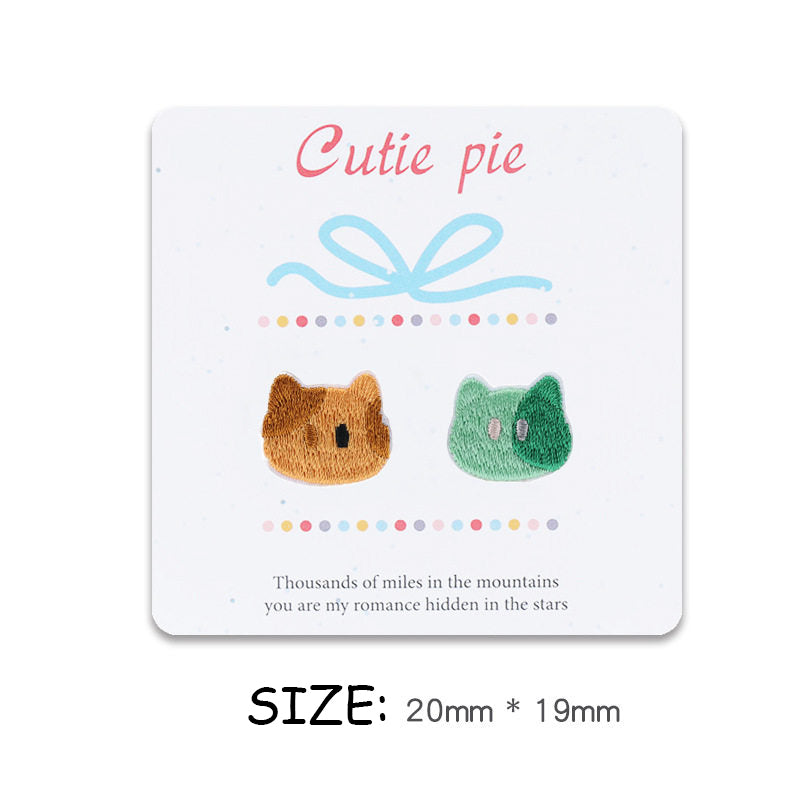 Cute Little Kitten Head Embroidery Patch