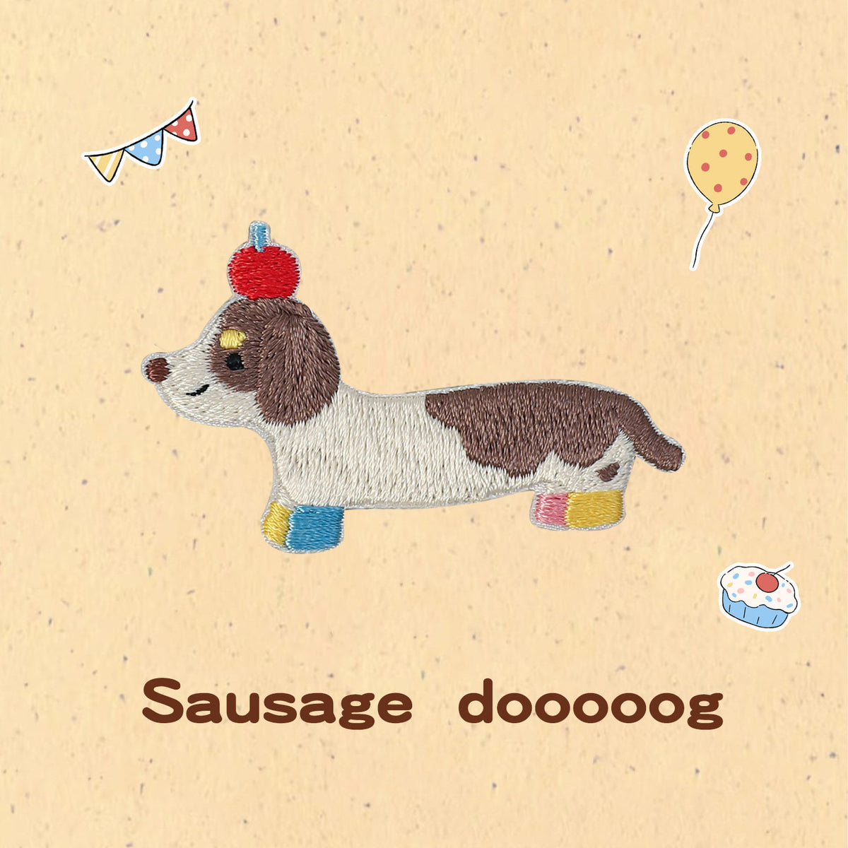 Soft & Cute Dachshund Embroidery Patch