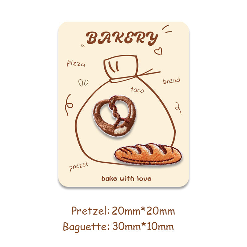 Cartoon Bread Snack Embroidery Patches