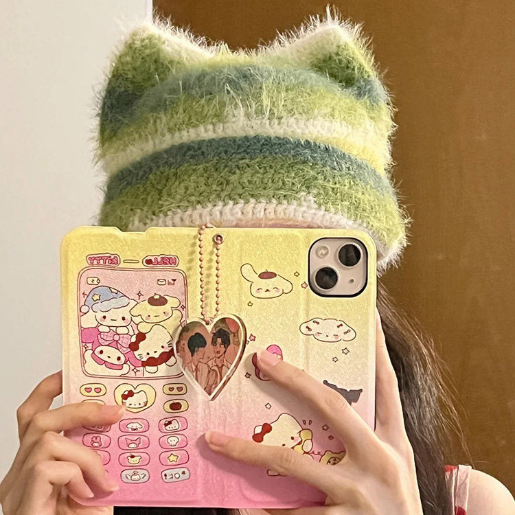 Hand-Knitted Wool Cat-Ear Hat — DIY Crochet Material Kit