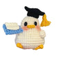 Handmade DIY "Back-to-School Duck" Keychain — Crochet Kit (Yarn & Materials) — Knitted Doll Gift