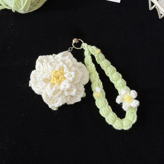 DIY crochet gardenia pendant kit - knitted gift