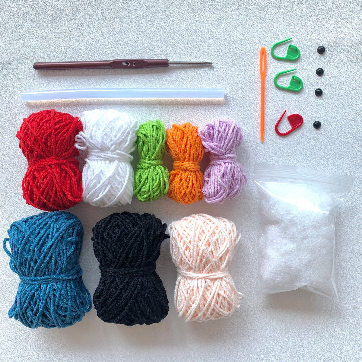Ugly-cute DIY car key pouch kit, handmade yarn, crochet, cute pendant gift