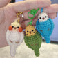 Beginner DIY craft kit,crochet hooks, cute realistic parrot pendant, keychain, gift.