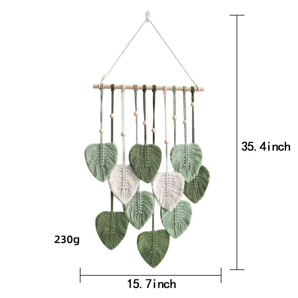 Hand-woven leaf tapestry, a fresh and charming room renovation wall decoration for guesthouses and guesthouses.