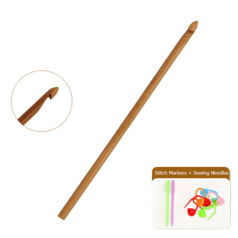 Carbonized Bamboo-Handled Crochet Hook