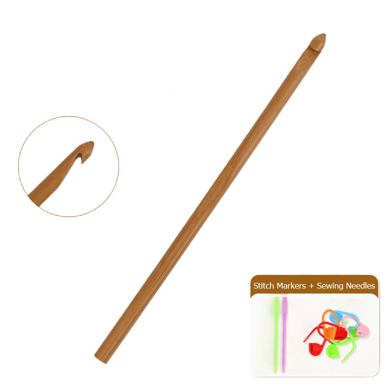 Carbonized Bamboo-Handled Crochet Hook