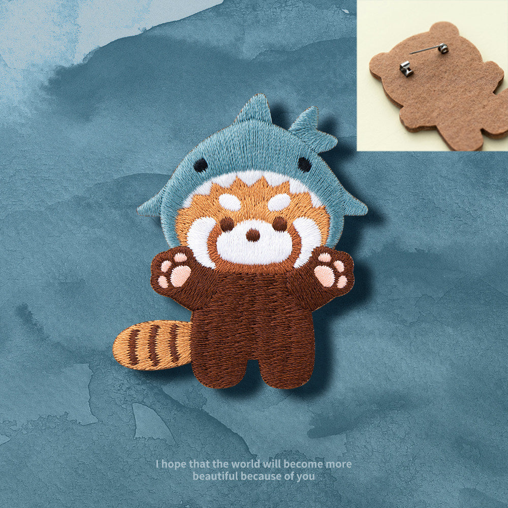 Adorable Red Panda Embroidery Patch