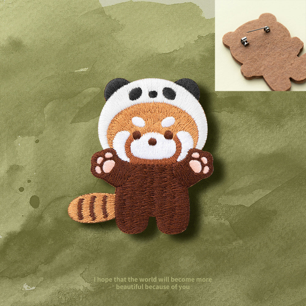Adorable Red Panda Embroidery Patch