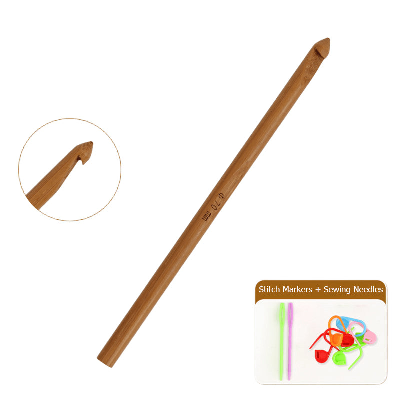Carbonized Bamboo-Handled Crochet Hook