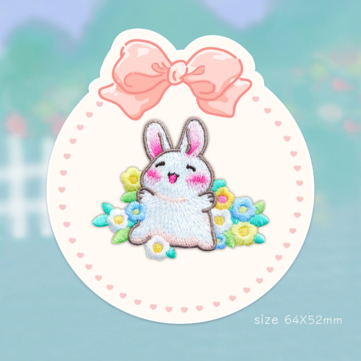 Soft and Cute Rabbit Embroidery Patch