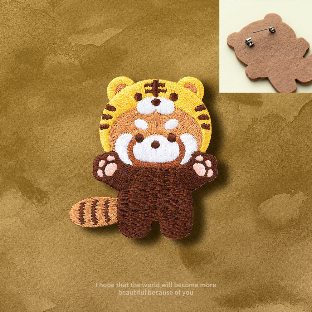 Adorable Red Panda Embroidery Patch