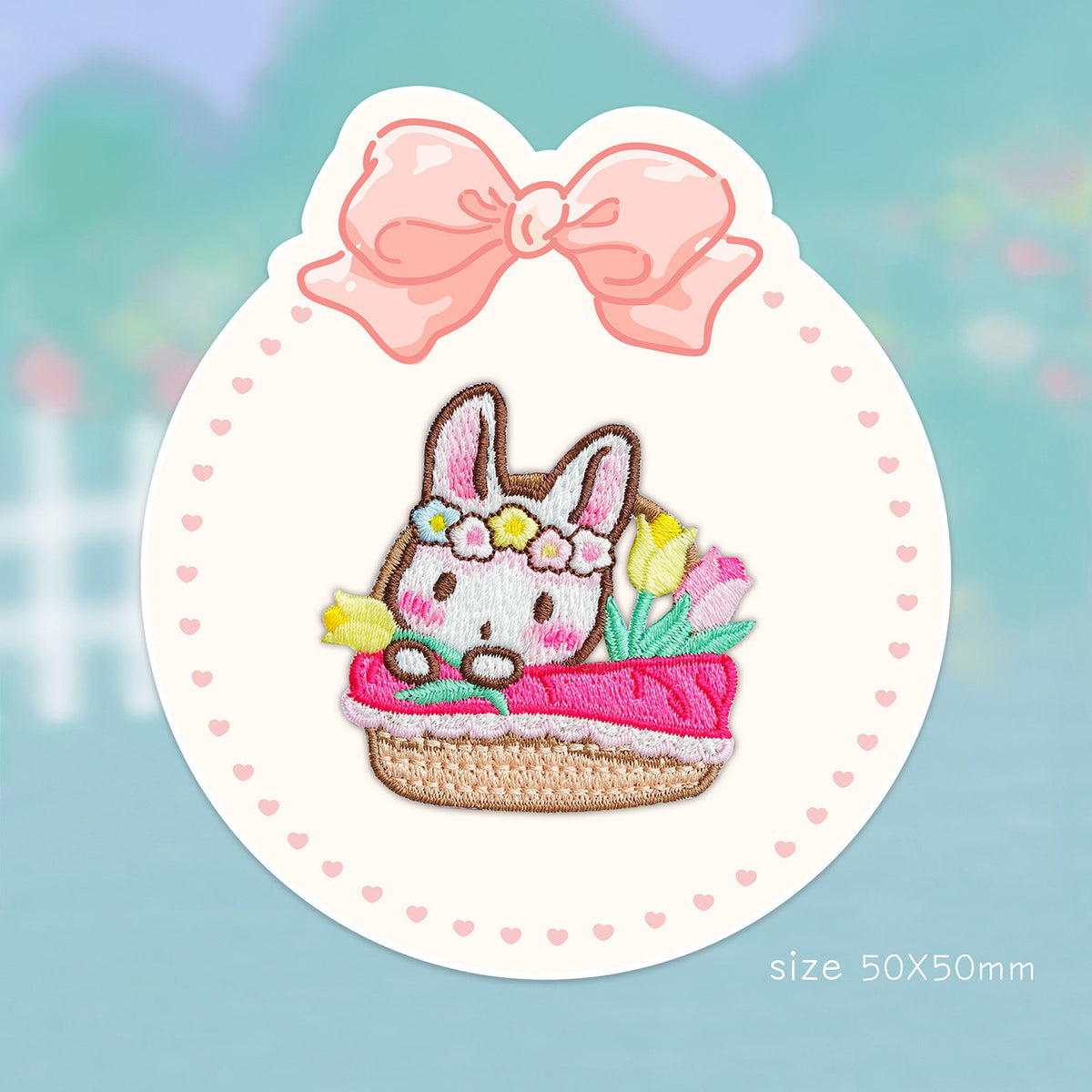 Soft and Cute Rabbit Embroidery Patch