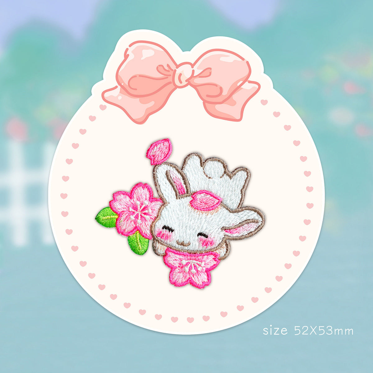 Soft and Cute Rabbit Embroidery Patch