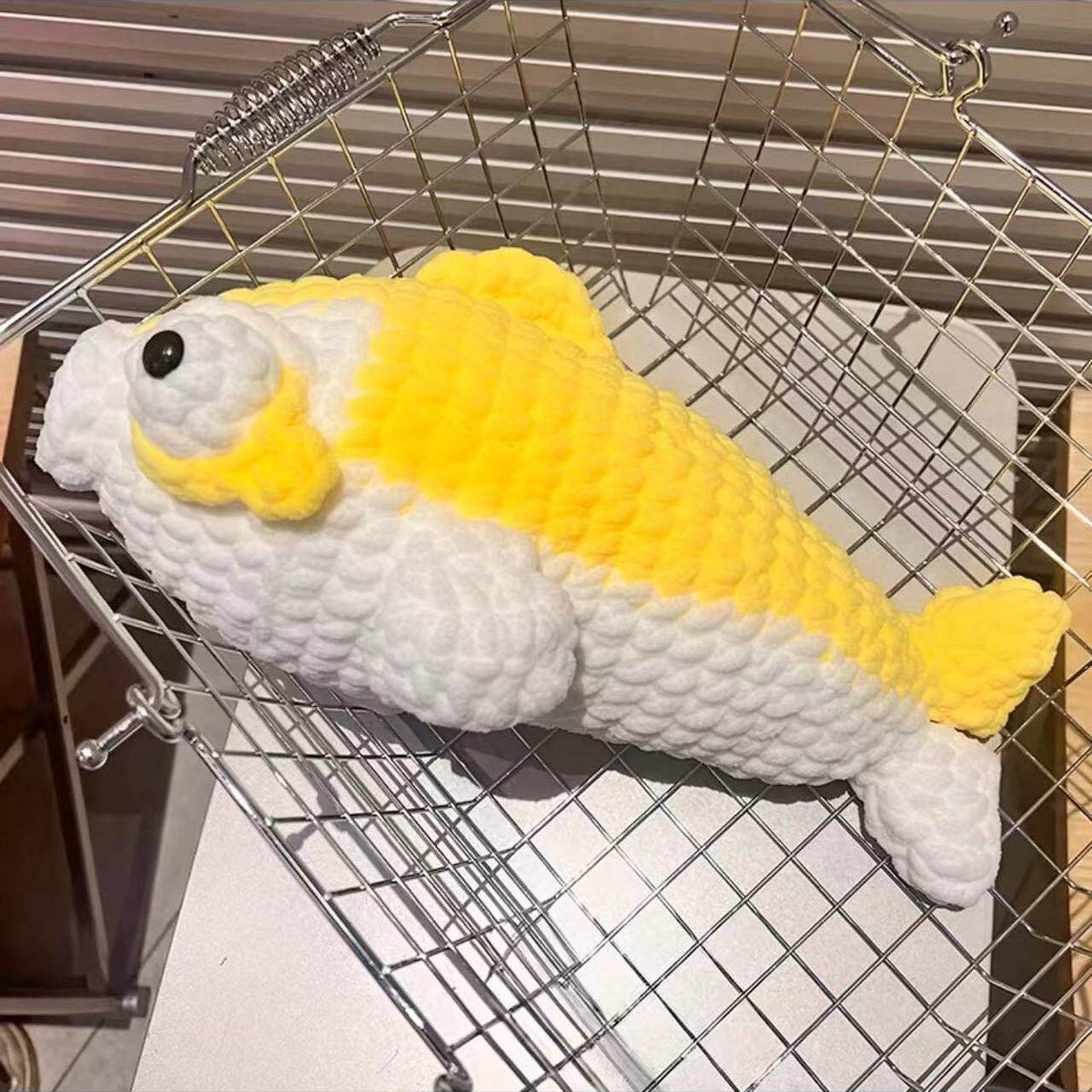 Cute handmade salted fish stick crochet kit, DIY crocheting gift, yarn hand-knitting.