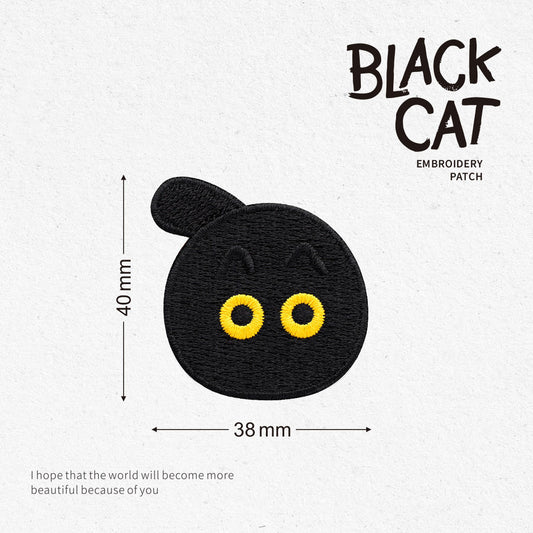 Black Cat Embroidery Patch