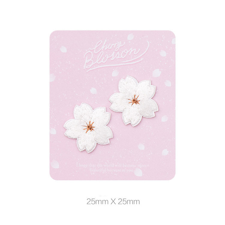 Exquisite Floral Embroidered Self-Adhesive Fabric Patch