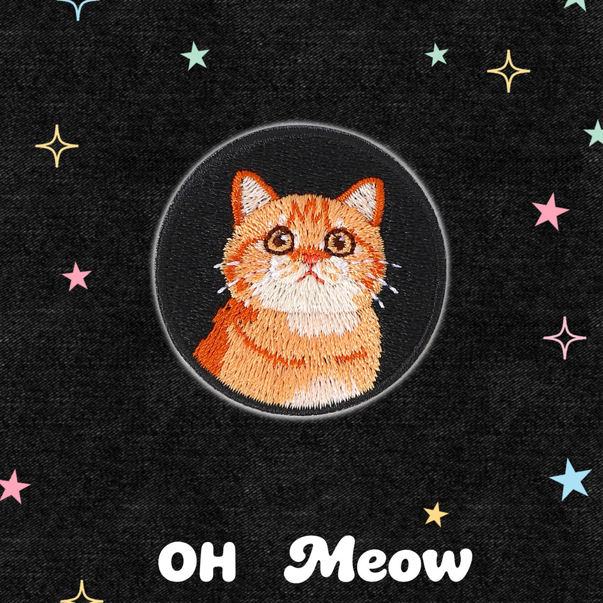 Cartoon Cat Badge Embroidery Patch