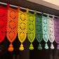 DIY DIY Dopamine Rainbow Wool Door Curtain Knitting Material Pack Crochet Crochet Cute Furniture Decorative Curtains