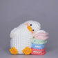 Handmade DIY "Back-to-School Duck" Keychain — Crochet Kit (Yarn & Materials) — Knitted Doll Gift