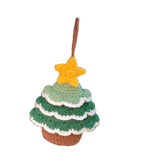 DIY Christmas Tree Earphone Cover Material Kit,Yarn, Hand-knitted, Crocheted, Bluetooth Earphone Protector