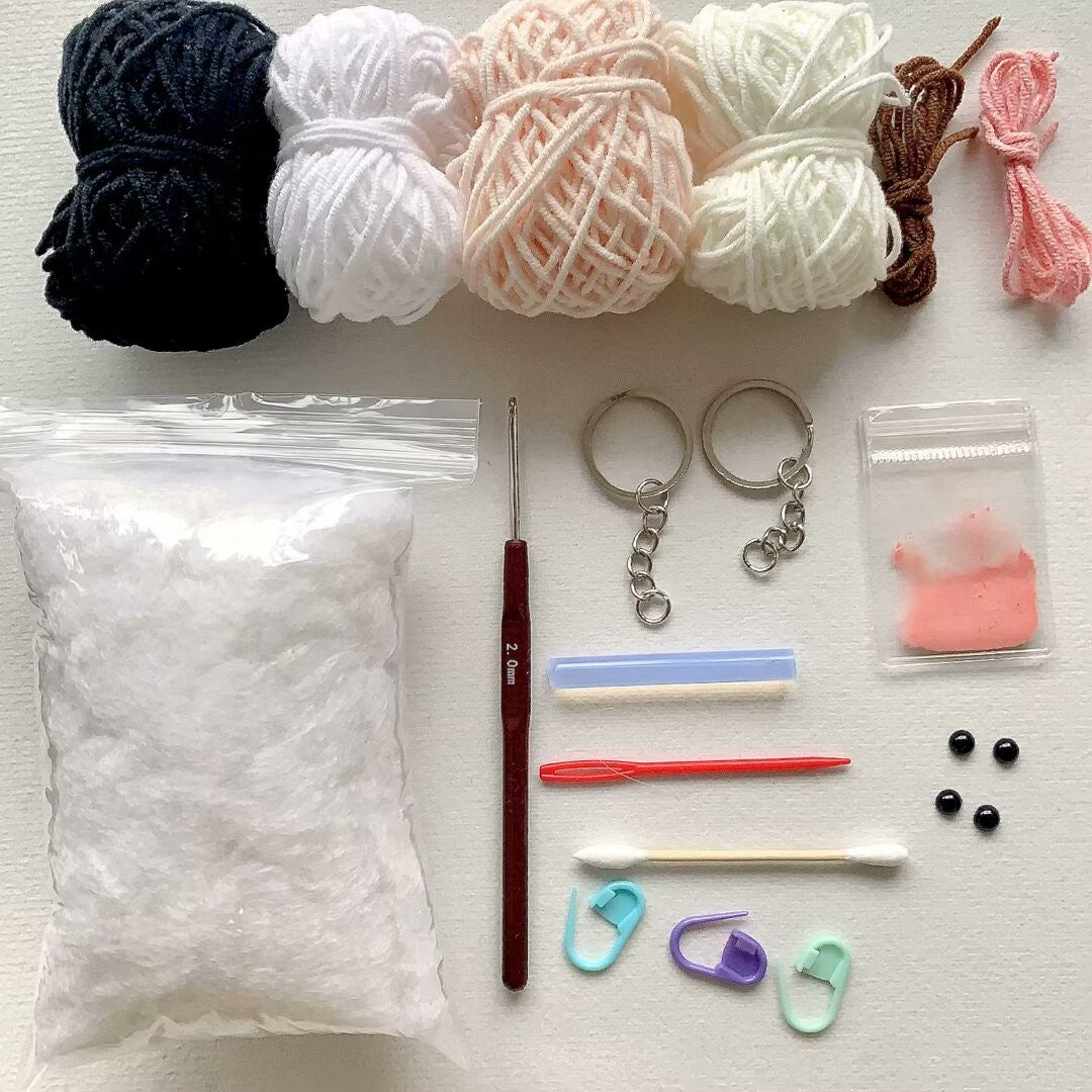 DIY Mini Sheep Keychain/Pendant - Knitted Craft