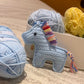 DIY Crocheted Horse Year Keychain with Wooden Horse Doll - Homemade Yarn Kit