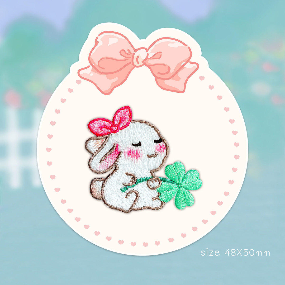 Soft and Cute Rabbit Embroidery Patch