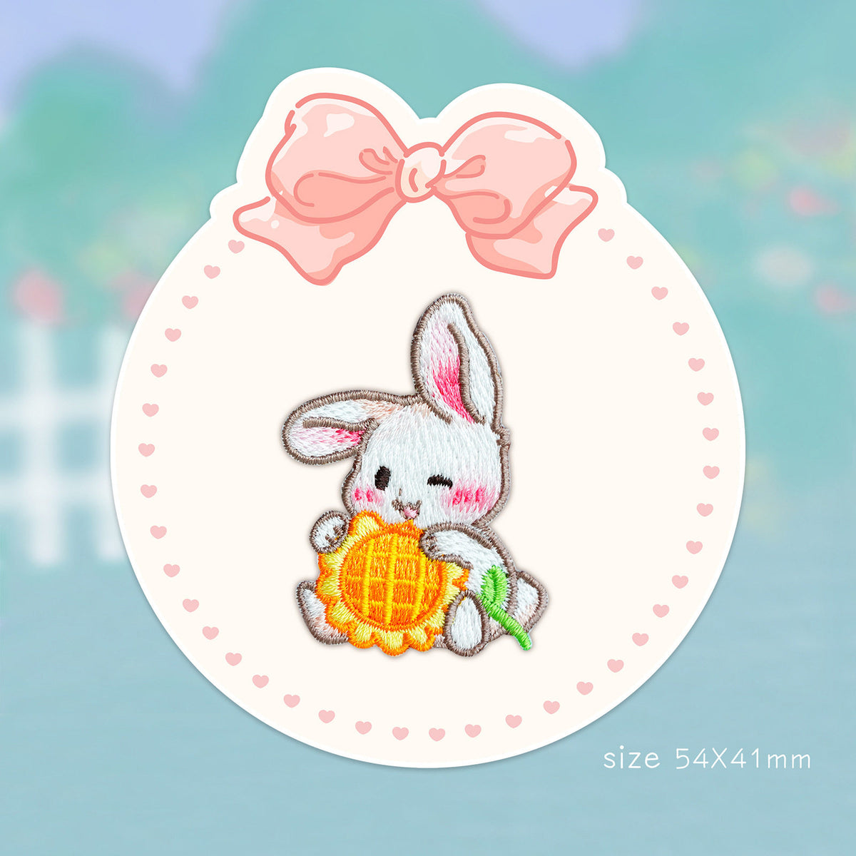 Soft and Cute Rabbit Embroidery Patch