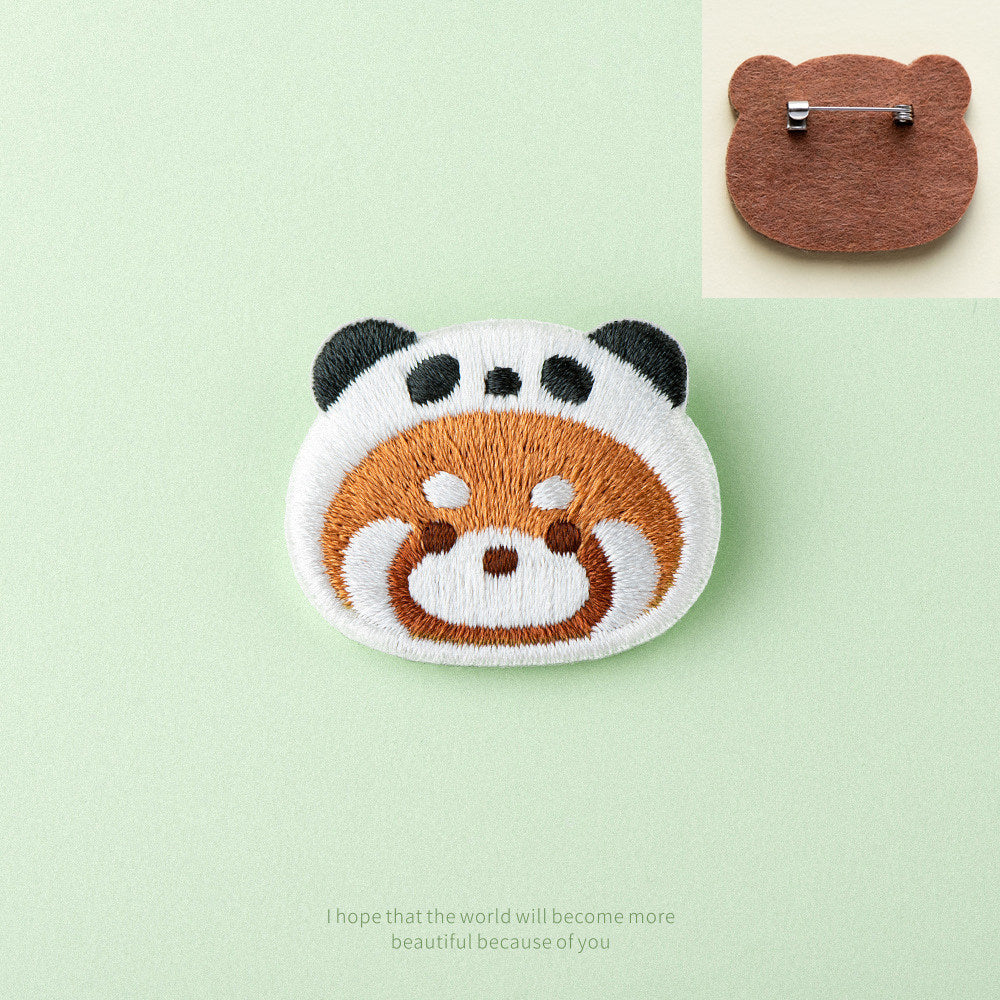 Adorable Red Panda Embroidery Patch
