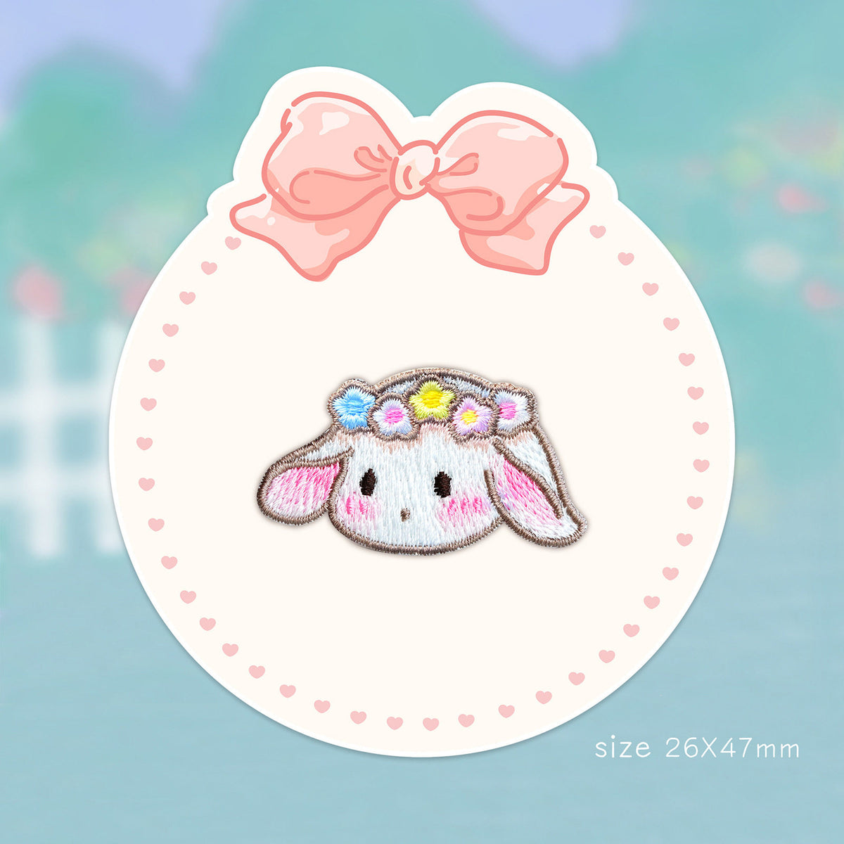 Soft and Cute Rabbit Embroidery Patch
