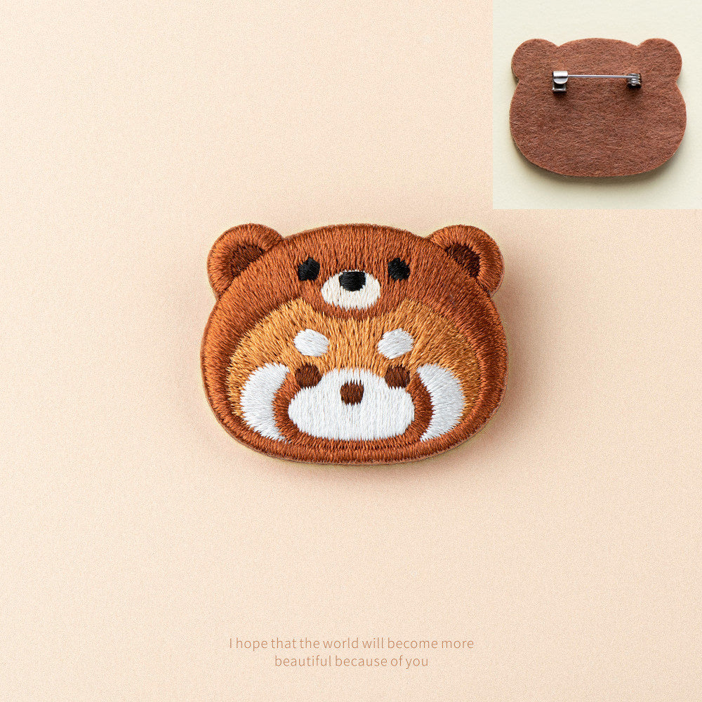 Adorable Red Panda Embroidery Patch