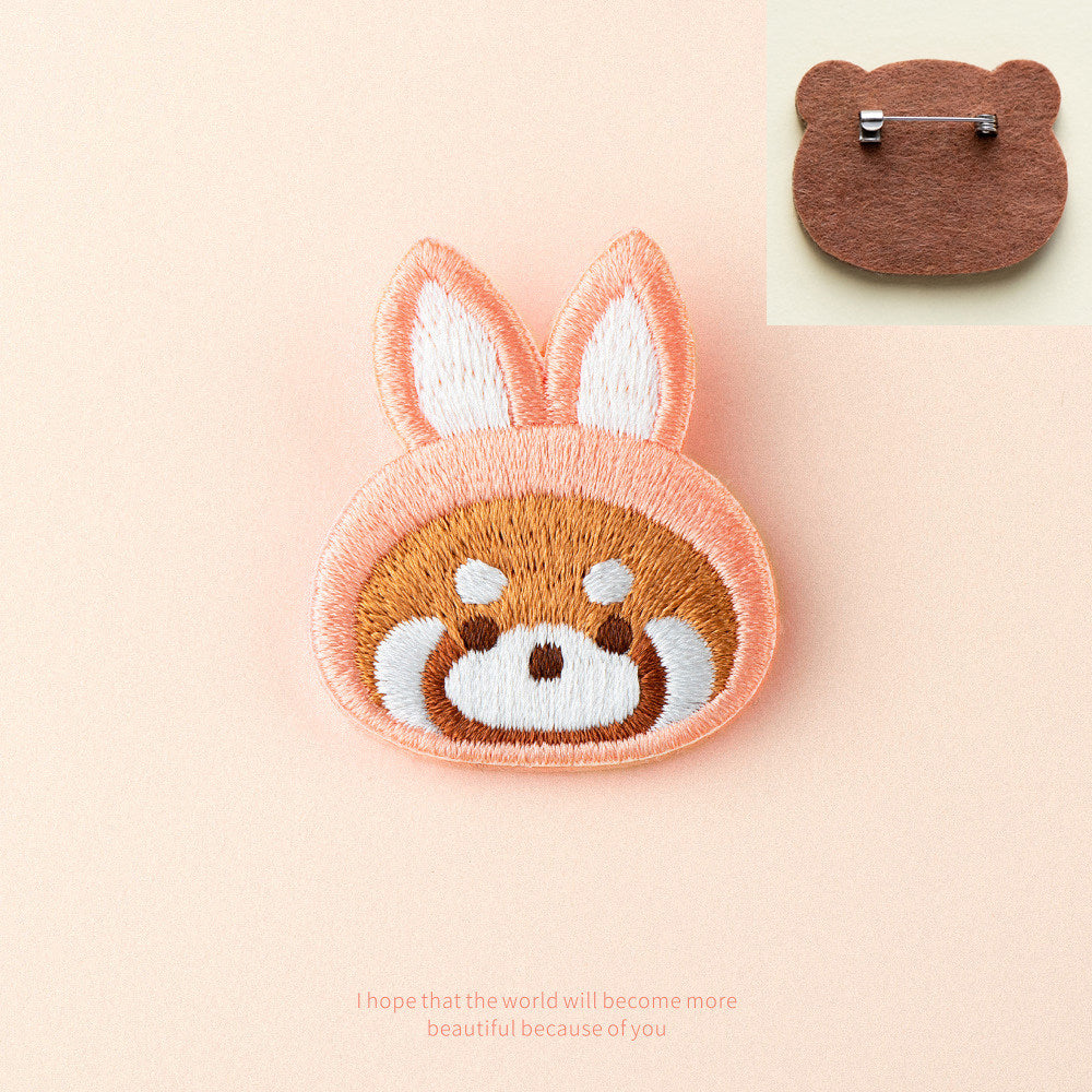 Adorable Red Panda Embroidery Patch