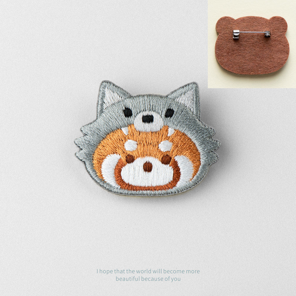 Adorable Red Panda Embroidery Patch
